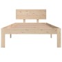 Estructura de cama madera maciza 90x190 cm de , Camas y somieres - Ref: Foro24-810460, Precio: 88,03 €, Descuento: %