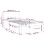 Estructura de cama madera maciza 90x190 cm de , Camas y somieres - Ref: Foro24-810460, Precio: 88,03 €, Descuento: %
