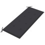 Banco de jardín 2 plazas madera maciza eucalipto y cojín 120 cm de , Bancos de jardín - Ref: Foro24-3060969, Precio: 184,60 €...