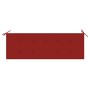 Banco de jardín 3 plazas madera maciza eucalipto y cojín 150 cm de , Bancos de jardín - Ref: Foro24-3061002, Precio: 196,38 €...