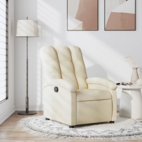 Sillón reclinable de tela color crema en Sillones | Comprar online en Foru.es