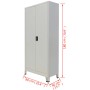 Armario de oficina con 2 puertas acero gris 90x40x180 cm de vidaXL, Armarios archivadores - Ref: Foro24-20152, Precio: 338,75...