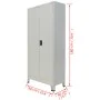 Armario de oficina con 2 puertas acero gris 90x40x180 cm de vidaXL, Armarios archivadores - Ref: Foro24-20152, Precio: 318,82...