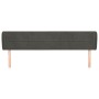 Cabecero de terciopelo gris oscuro 203x23x78/88 cm de , Cabeceros y pies de cama - Ref: Foro24-3117211, Precio: 72,27 €, Desc...
