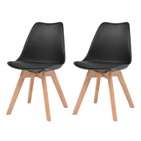 Sillas de comedor 2 unidades plástico negro de vidaXL, Sillas de comedor - Ref: Foro24-244787, Precio: 156,91 €, Descuento: %