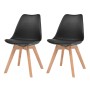 Sillas de comedor 2 unidades plástico negro de vidaXL, Sillas de comedor - Ref: Foro24-244787, Precio: 156,91 €, Descuento: %