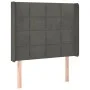Dunkelgraues Samtkopfteil mit LED 103x16x118/128 cm von , Kopf- und Fußteile - Ref: Foro24-3124091, Preis: 78,35 €, Rabatt: %