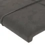 Dunkelgraues Samtkopfteil mit LED 103x16x118/128 cm von , Kopf- und Fußteile - Ref: Foro24-3124091, Preis: 78,35 €, Rabatt: %