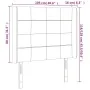 Dunkelgraues Samtkopfteil mit LED 103x16x118/128 cm von , Kopf- und Fußteile - Ref: Foro24-3124091, Preis: 78,35 €, Rabatt: %