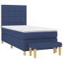 Cama box spring con colchón tela azul 80x200 cm de , Camas y somieres - Ref: Foro24-3137115, Precio: 345,33 €, Descuento: %