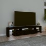 Mueble de TV con luces LED Negro 200x36,5x40 cm de , Muebles TV - Ref: Foro24-3152811, Precio: 152,39 €, Descuento: %