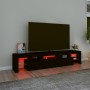 Mueble de TV con luces LED Negro 200x36,5x40 cm de , Muebles TV - Ref: Foro24-3152811, Precio: 152,39 €, Descuento: %