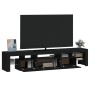 Mueble de TV con luces LED Negro 200x36,5x40 cm de , Muebles TV - Ref: Foro24-3152811, Precio: 152,39 €, Descuento: %