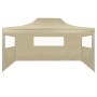 Carpa plegable profesional con 3 paredes acero color crema 3x4m de , Carpas y cenadores - Ref: Foro24-48893, Precio: 149,01 €...