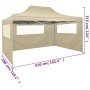 Carpa plegable profesional con 3 paredes acero color crema 3x4m de , Carpas y cenadores - Ref: Foro24-48893, Precio: 149,01 €...