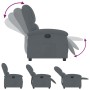 Sillón reclinable de terciopelo gris oscuro en Sillones | Comprar online en Foru.es