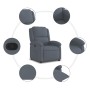 Sillón reclinable de terciopelo gris oscuro en Sillones | Comprar online en Foru.es
