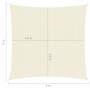 Toldo de vela crema HDPE 160 g/m² 4x4 m de , Sombrillas - Ref: Foro24-311166, Precio: 39,64 €, Descuento: %