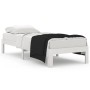 Estructura de cama madera maciza individual blanco 75x190 cm de , Camas y somieres - Ref: Foro24-810326, Precio: 73,70 €, Des...