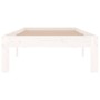 Estructura de cama madera maciza individual blanco 75x190 cm de , Camas y somieres - Ref: Foro24-810326, Precio: 73,70 €, Des...