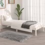 Estructura de cama madera maciza de pino blanco 75x190 cm de , Camas y somieres - Ref: Foro24-810391, Precio: 81,81 €, Descue...