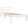 Estructura de cama madera maciza de pino blanco 75x190 cm de , Camas y somieres - Ref: Foro24-810391, Precio: 81,81 €, Descue...