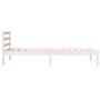 Estructura de cama madera maciza de pino blanco 75x190 cm de , Camas y somieres - Ref: Foro24-810391, Precio: 81,81 €, Descue...