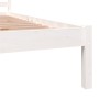Estructura de cama madera maciza de pino blanco 75x190 cm de , Camas y somieres - Ref: Foro24-810391, Precio: 81,81 €, Descue...