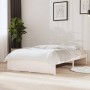 Estructura de cama doble pequeña madera maciza blanca 120x190cm de , Camas y somieres - Ref: Foro24-814920, Precio: 136,88 €,...