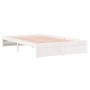 Estructura de cama doble pequeña madera maciza blanca 120x190cm de , Camas y somieres - Ref: Foro24-814920, Precio: 136,88 €,...
