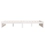 Estructura de cama doble pequeña madera maciza blanca 120x190cm de , Camas y somieres - Ref: Foro24-814920, Precio: 136,88 €,...