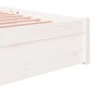 Estructura de cama doble pequeña madera maciza blanca 120x190cm de , Camas y somieres - Ref: Foro24-814920, Precio: 136,88 €,...