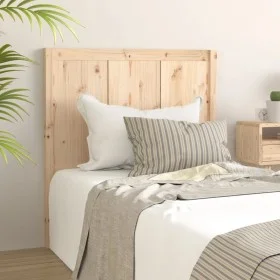Solid pine wood bed headboard 80.5x4x100 cm by , Headboards and footboards - Ref: Foro24-818065, Price: 53,22 €, Discount: %
