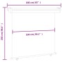 Toldo lateral de balcón negro 160x250 cm de , Sombrillas - Ref: Foro24-48430, Precio: 64,98 €, Descuento: %