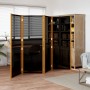 Biombo divisor de 4 paneles negro 280x180 cm de , Divisores de ambientes - Ref: Foro24-319180, Precio: 142,21 €, Descuento: %