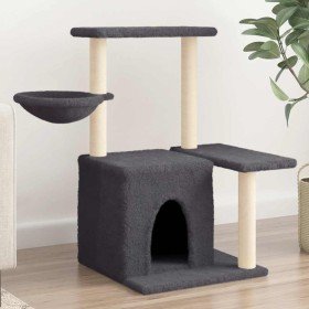 Rascador para gatos con postes de sisal gris oscuro 83 cm en Mobiliario para gatos | Comprar online en Foru.es