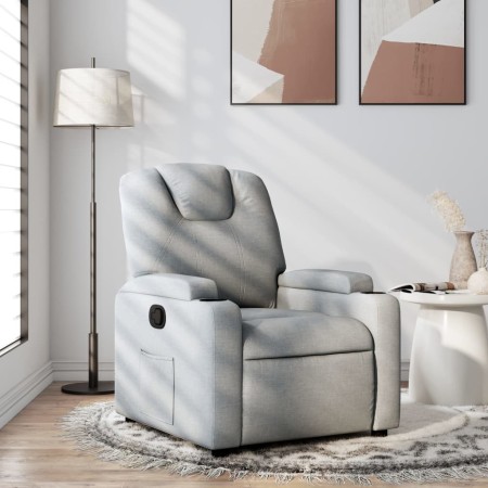 Sillón reclinable de tela gris claro en Sillones | Comprar online en Foru.es
