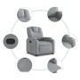 Sillón reclinable de tela gris claro en Sillones | Comprar online en Foru.es