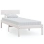Estructura de cama madera maciza individual blanco 75x190 cm de , Camas y somieres - Ref: Foro24-810108, Precio: 90,41 €, Des...
