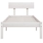 Estructura de cama madera maciza individual blanco 75x190 cm de , Camas y somieres - Ref: Foro24-810108, Precio: 90,41 €, Des...
