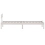 Estructura de cama madera maciza individual blanco 75x190 cm de , Camas y somieres - Ref: Foro24-810108, Precio: 90,41 €, Des...