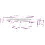 Estructura de cama de madera maciza de pino 160x200 cm de , Camas y somieres - Ref: Foro24-810375, Precio: 97,32 €, Descuento: %