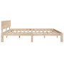 Estructura de cama madera maciza de pino 200x200 cm de , Camas y somieres - Ref: Foro24-810515, Precio: 163,88 €, Descuento: %