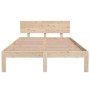 Estructura de cama madera maciza de pino 120x200 cm de , Camas y somieres - Ref: Foro24-810490, Precio: 104,86 €, Descuento: %