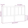 Cabecero de cama madera maciza de pino 155,5x4x100 cm de , Cabeceros y pies de cama - Ref: Foro24-818095, Precio: 73,64 €, De...