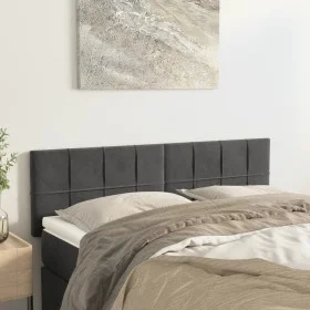 Headboards 2 units dark gray velvet 72x5x78/88 cm by , Headboards and footboards - Ref: Foro24-346055, Price: 53,12 €, Discou...