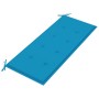 Banco de jardín 2 plazas madera maciza eucalipto y cojín 120 cm de , Bancos de jardín - Ref: Foro24-3060973, Precio: 188,12 €...