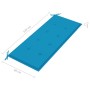 Banco de jardín 2 plazas madera maciza eucalipto y cojín 120 cm de , Bancos de jardín - Ref: Foro24-3060973, Precio: 188,12 €...