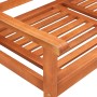 Banco de jardín 3 plazas madera maciza eucalipto y cojín 150 cm de , Bancos de jardín - Ref: Foro24-3061007, Precio: 194,24 €...