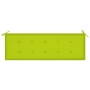 Banco de jardín 3 plazas madera maciza eucalipto y cojín 150 cm de , Bancos de jardín - Ref: Foro24-3061007, Precio: 194,24 €...